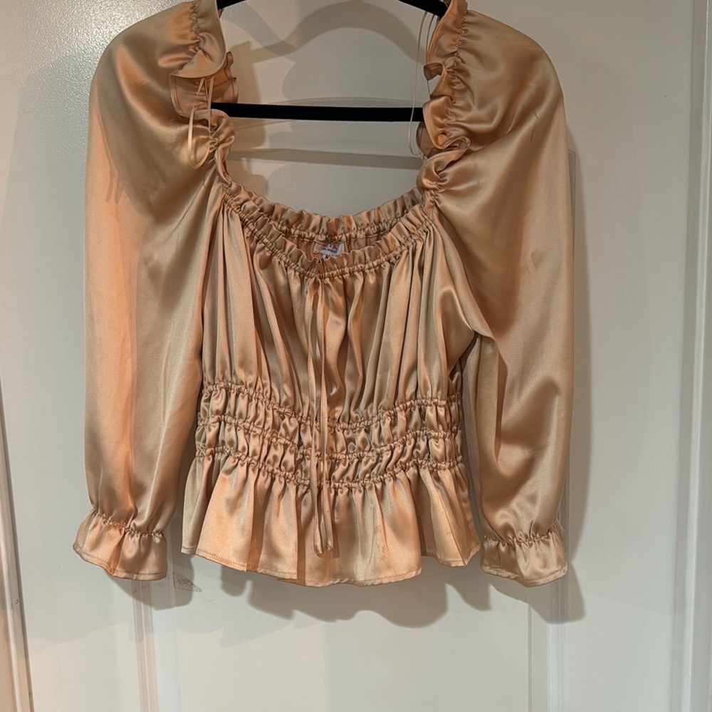 Elegant Gold Women's Top